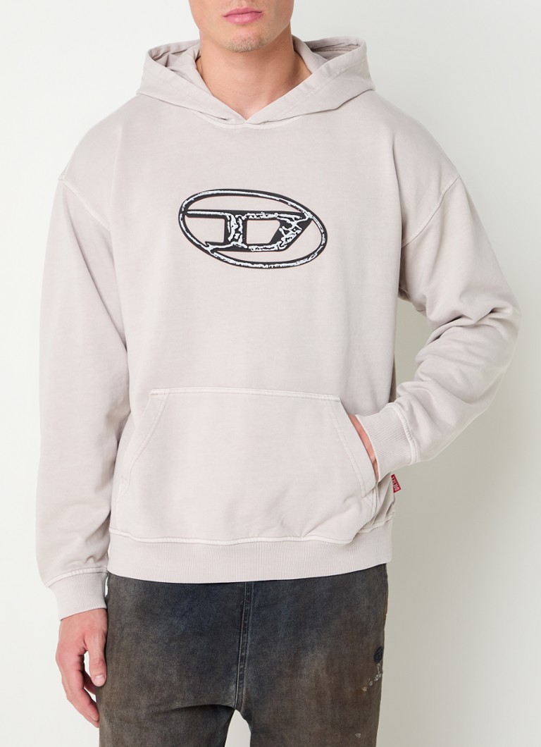 Felpa con cappuccio Diesel S-Boxt-Hood-Q7 con logo stampato