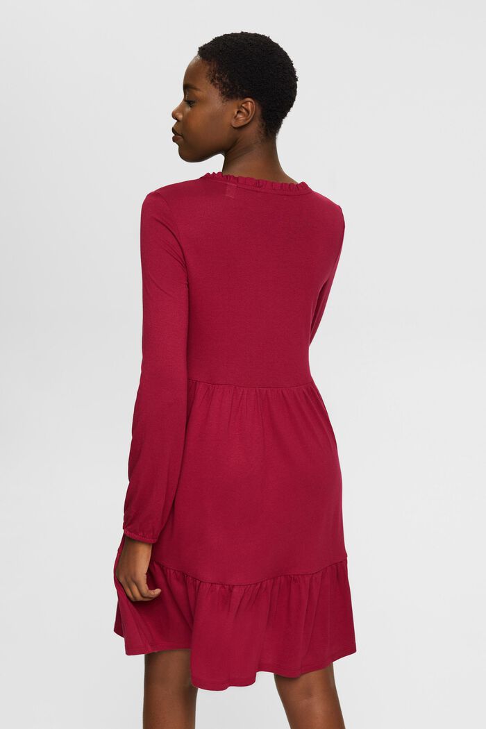 Minikleid mit Stufenvolant, LENZING™ ECOVERO™