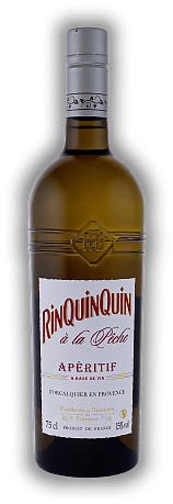 Rinquinquin Aperitif a la Peche Rinquinquin Aperitif a la Peche Ein ausgezeichneter provenzalischer Aperitif. 0,75	 Liter - Vol 15%