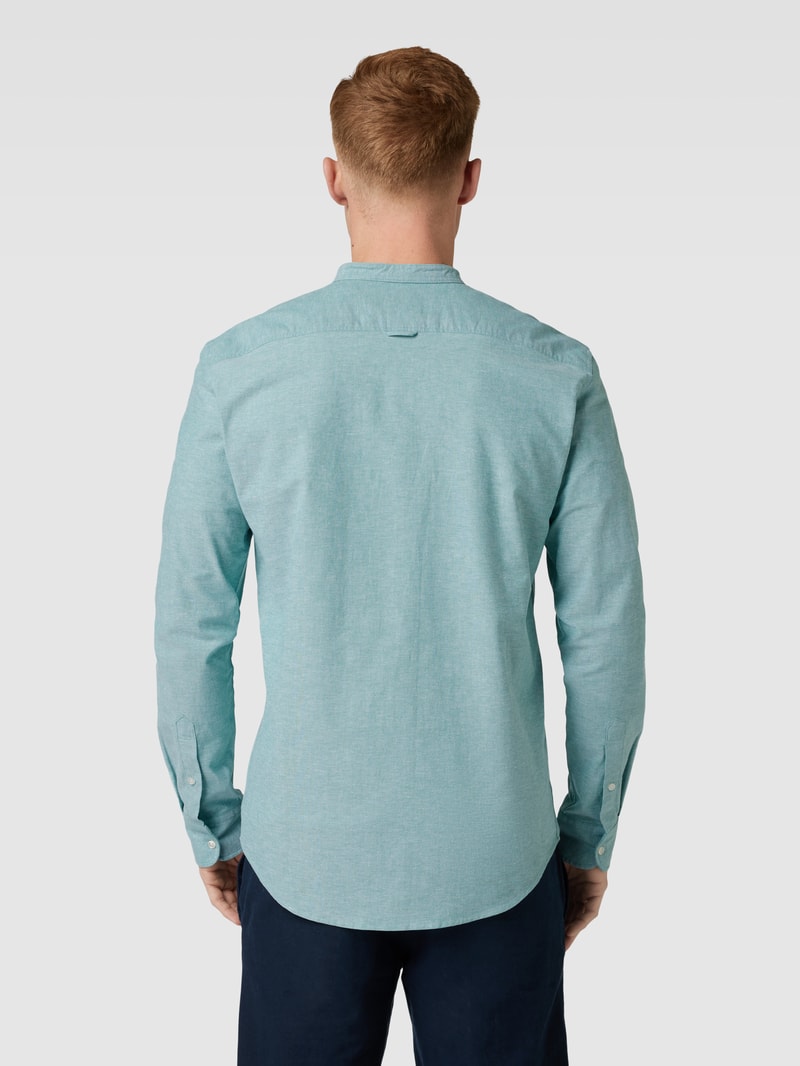 Freizeithemd mit Label-Stitching in apfelgrün