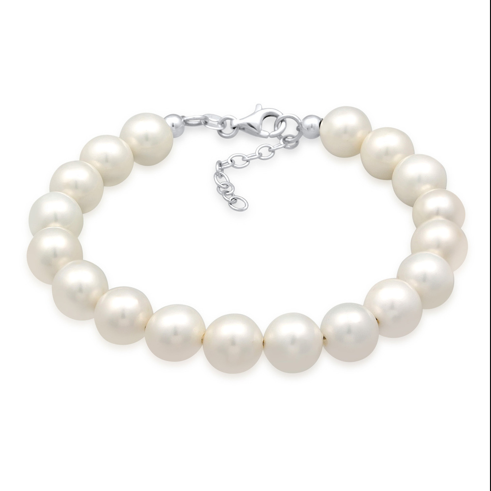 Nenalina Nenalina Bracelet Femmes Tendance Elégante avec perles de coquillage en argent st Bracelet