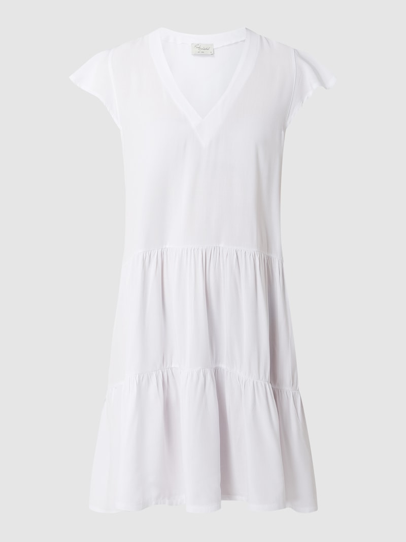 Shirtkleid aus Viskose in weiß