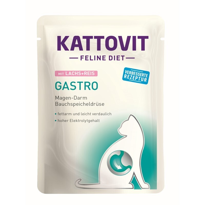 KATTOVIT Nassfutter KATTOVIT Gastro Lachs und Reis 24x85g