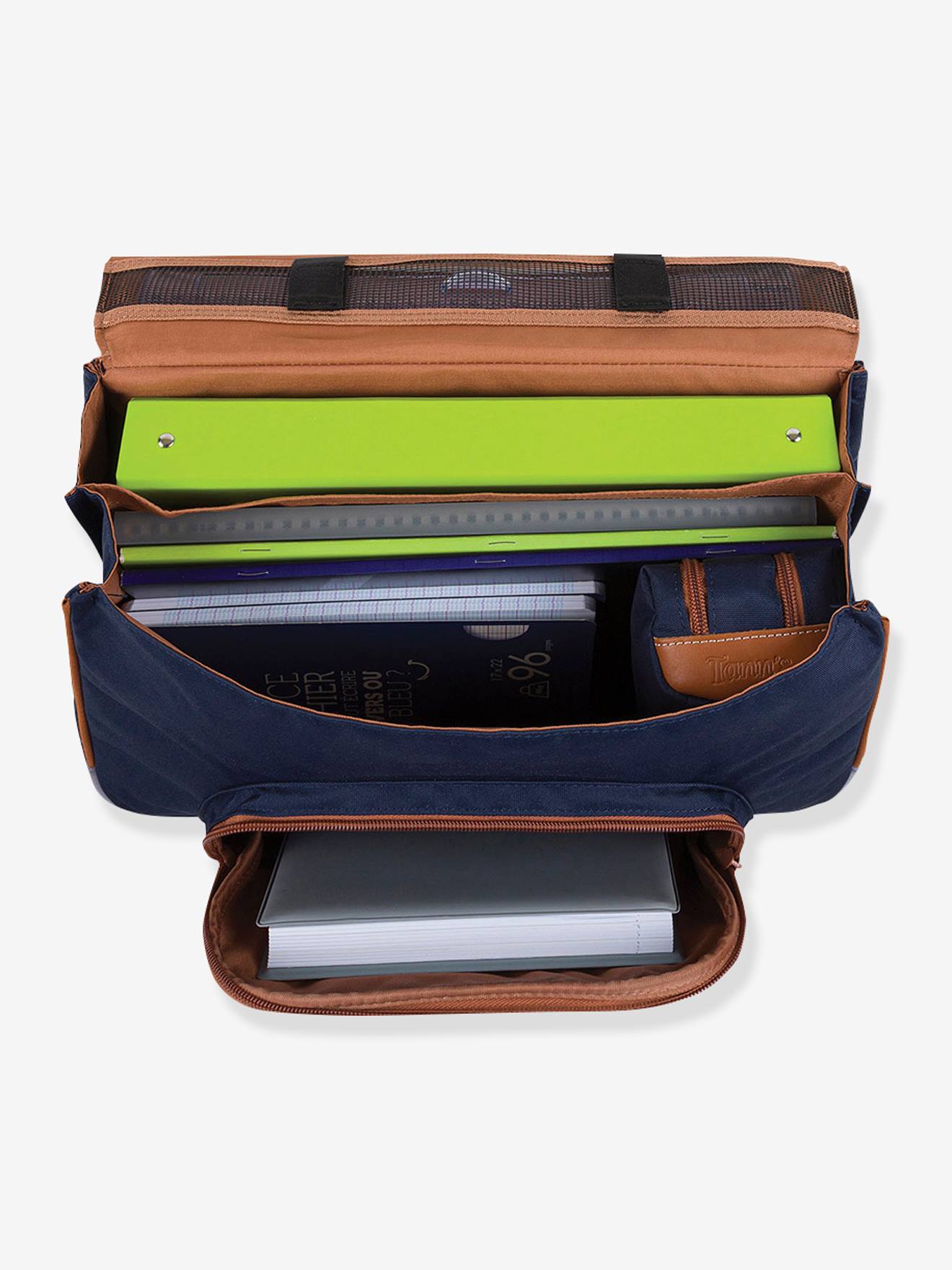Cartable Oscar TANN'S garçon kaki