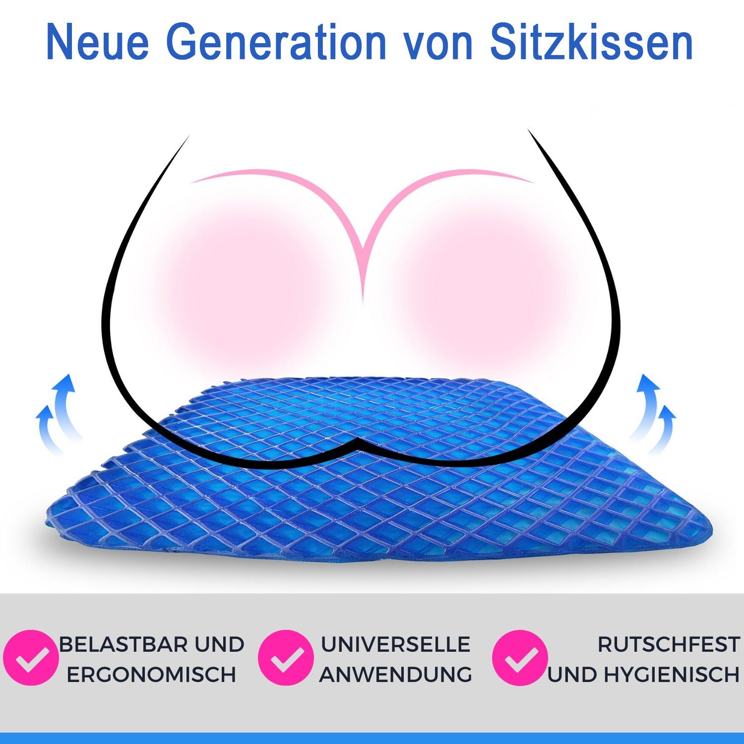Dr. Berger Sitzkissen Orthopädisches Gel-Sitzkissen