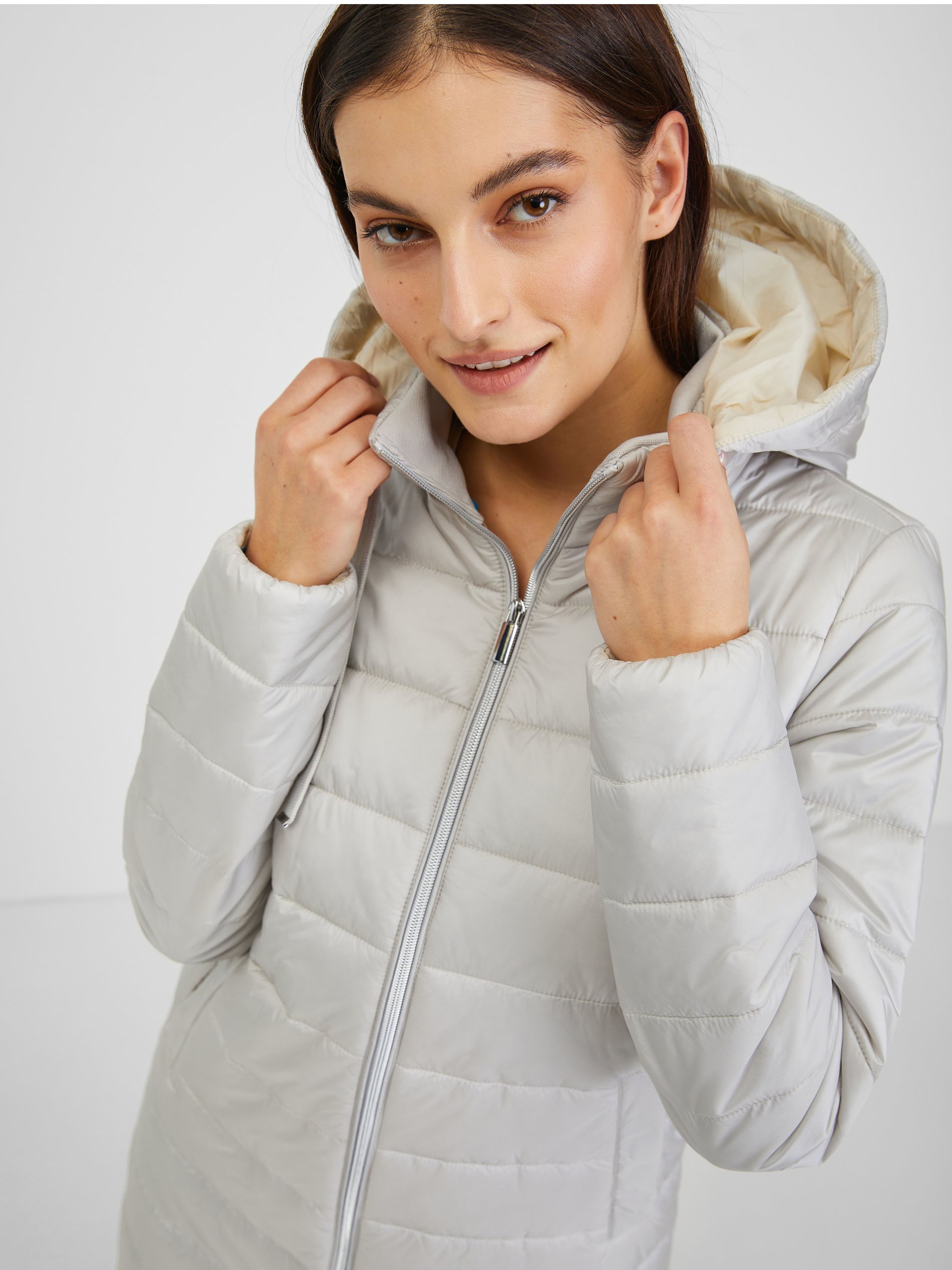 Hellblauer Winter-Steppmantel ORSAY