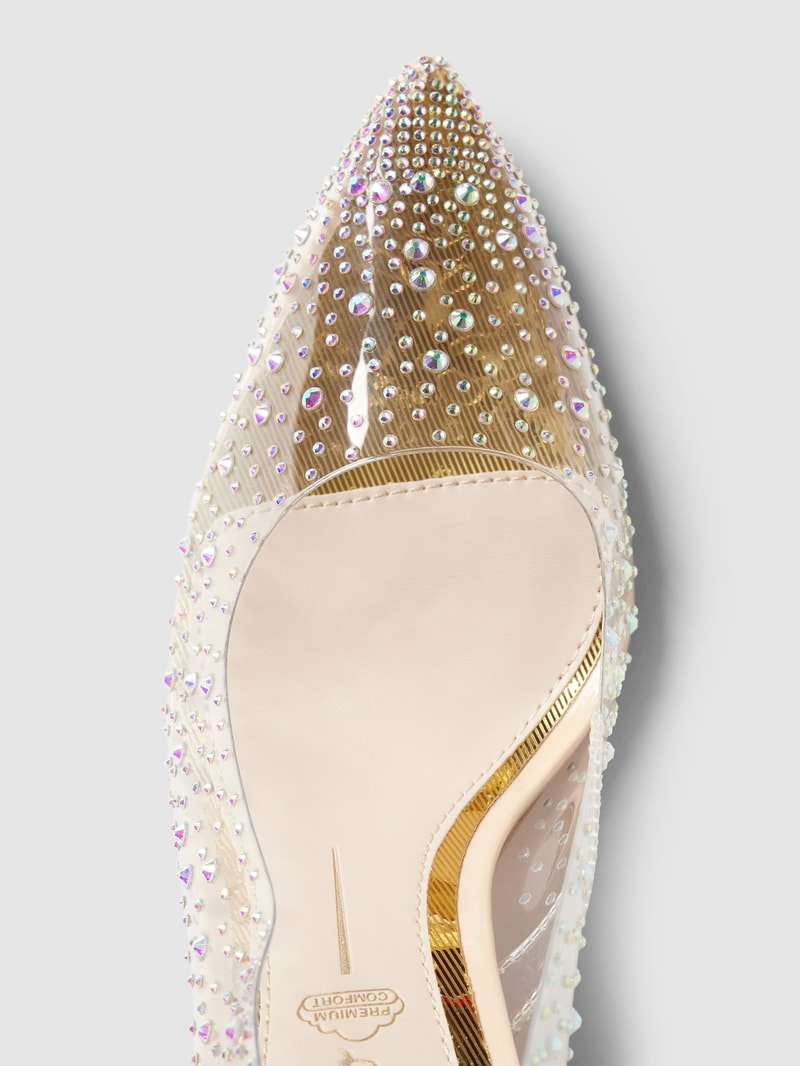 Pumps mit Strasssteinbesatz Modell 'JULIETTE DIAMOND' in beige