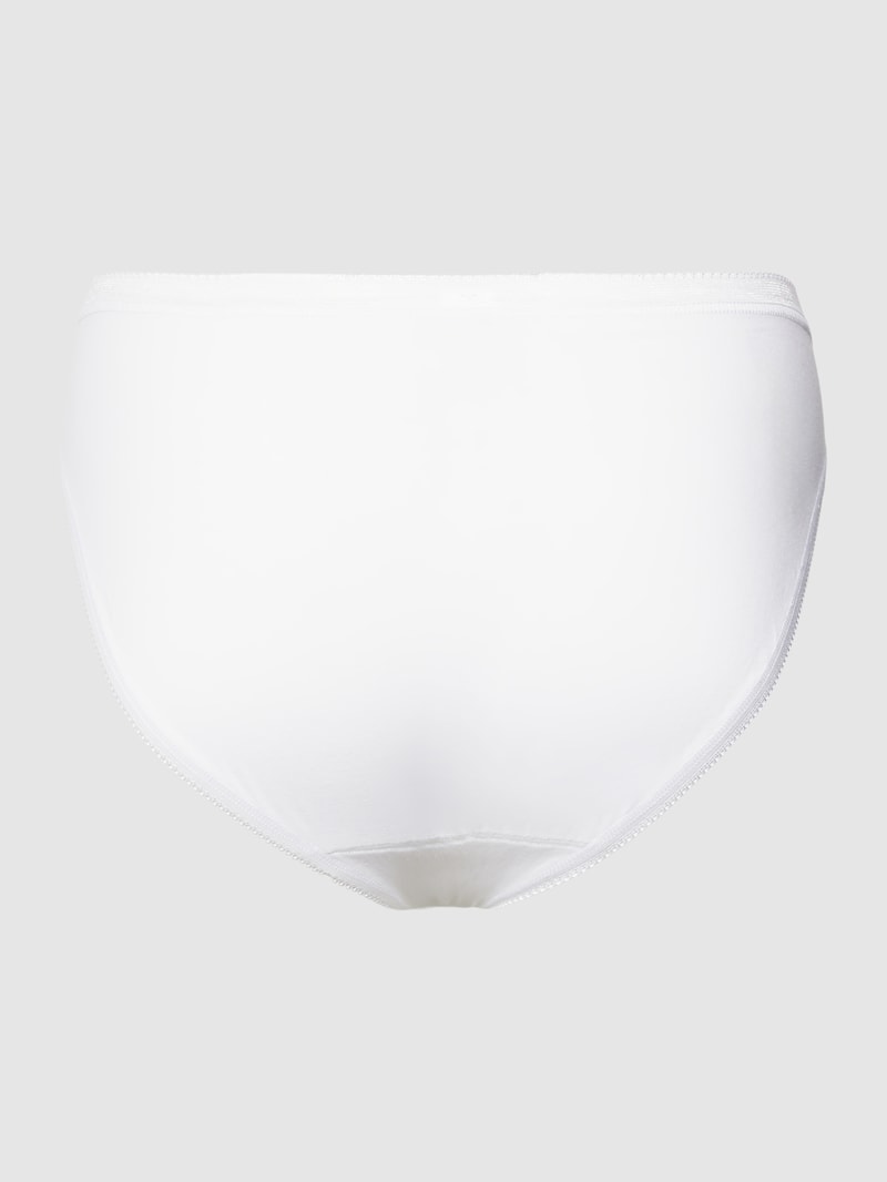 Slip mit Label-Detail im 4er-Pack in weiß