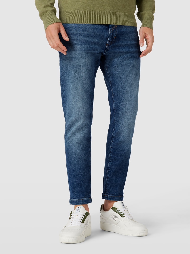 Jeans mit Label-Patch Modell 'WEST' in jeans
