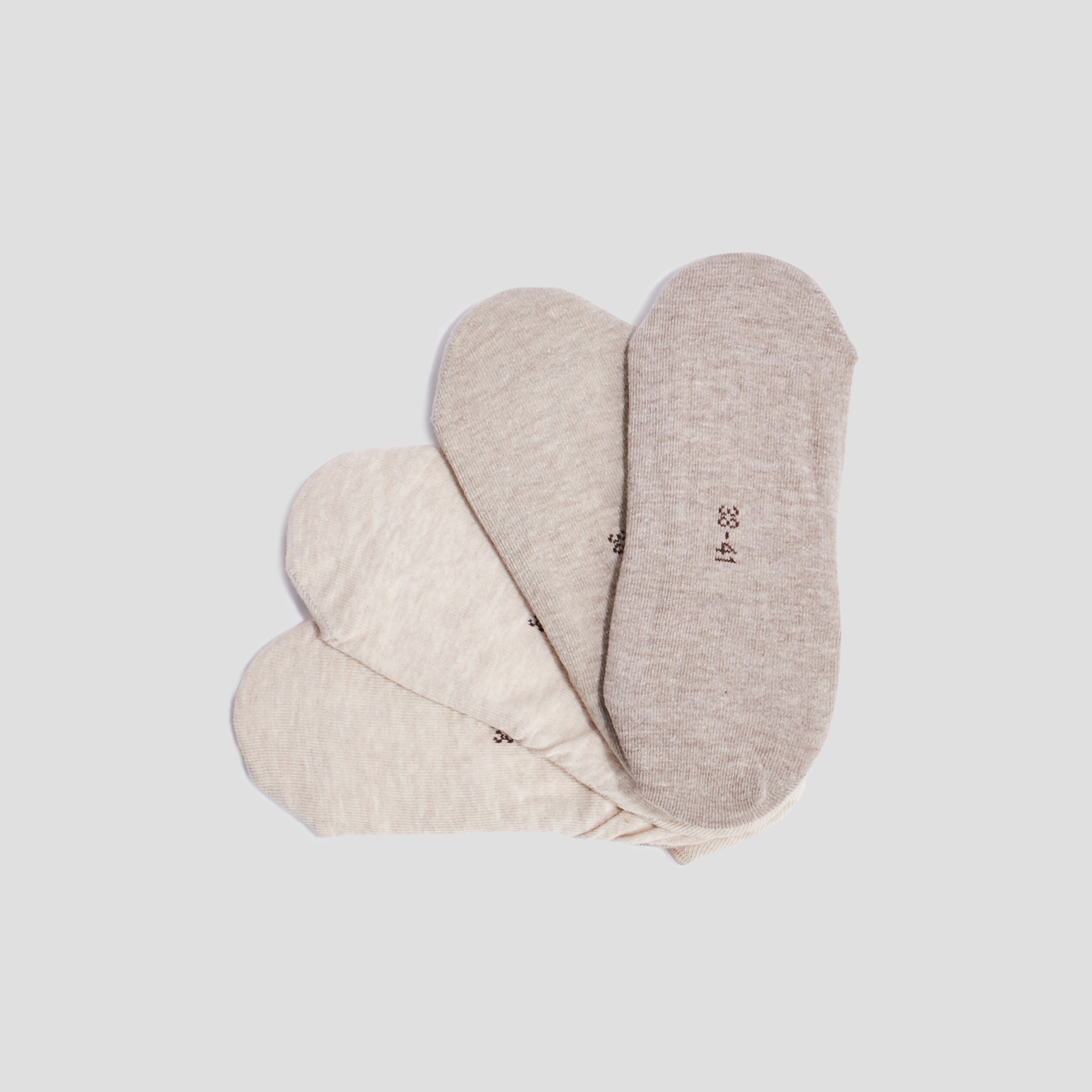 Lot 4 socquettes protège-bas beige femme | La Halle