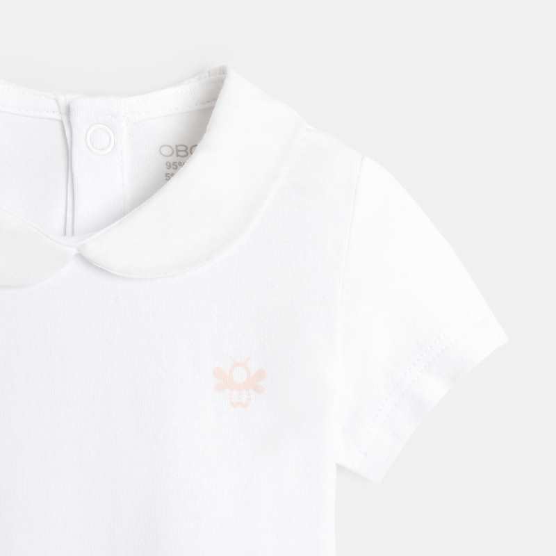 Body petit col cerises (lot de 3) rose naissance
