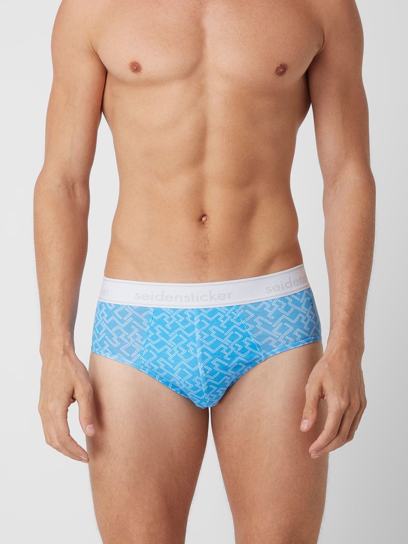 Slip mit Stretch-Anteil im 3er-Pack in hellblau
