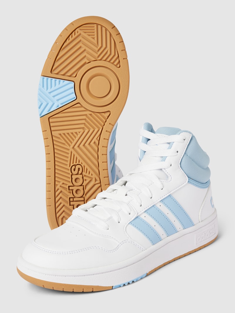 High Top Sneaker mit Label-Details Modell 'HOOPS 3.0.' in hellblau