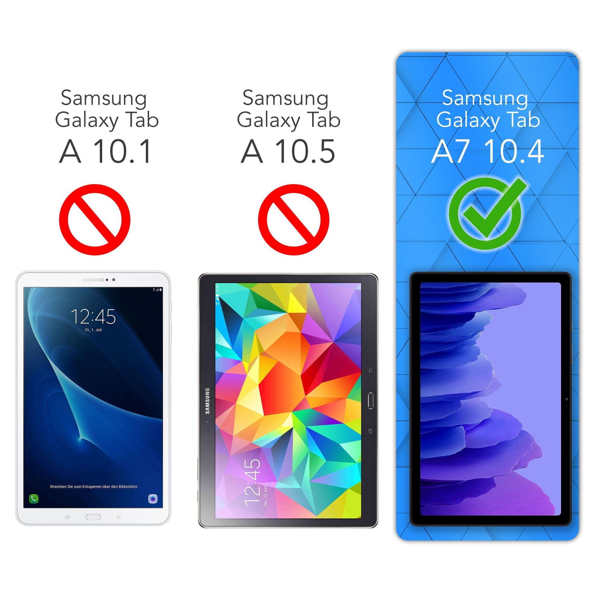 EAZY CASE Tablet-Hülle Rotation Case für Samsung Galaxy Tab A7 10,4 Zoll, Hülle 360° drehbar mit Standfunktion Etui Anti-Kratz Tasche Schwarz