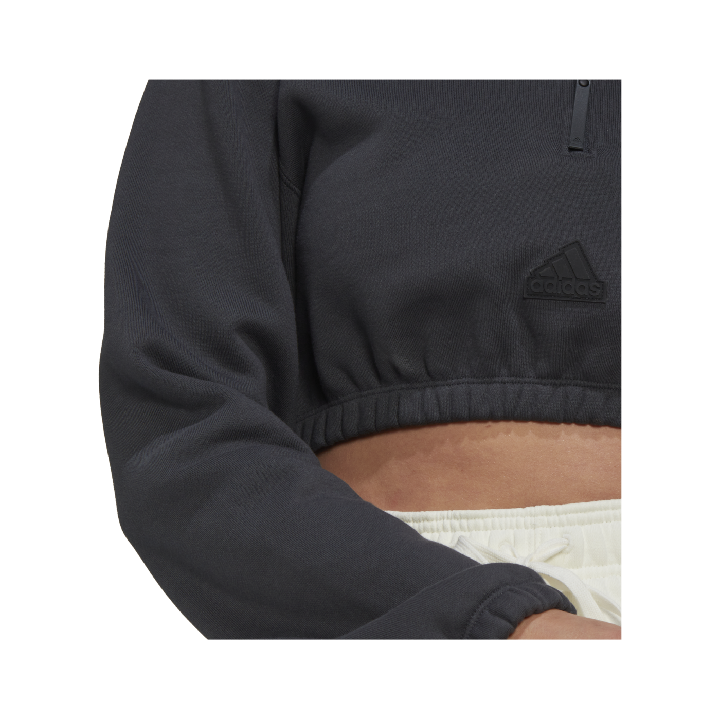 adidas New Crop HalfZip Sweatshirt Damen Grau