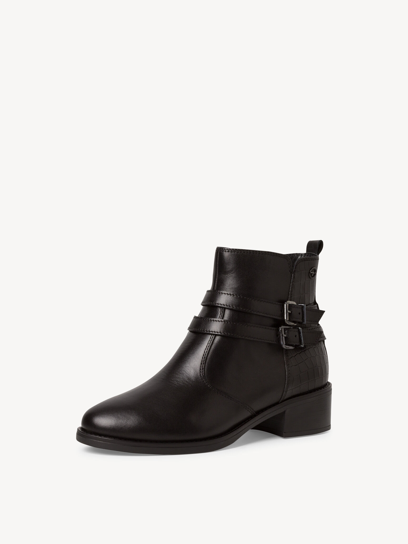 Bottine en cuir - noir