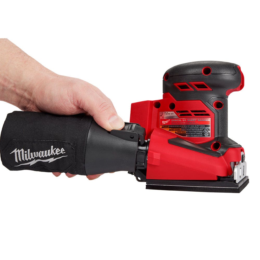 Lixadeira de superfície Milwaukee 18V 1/4 de folha M18BQSS0