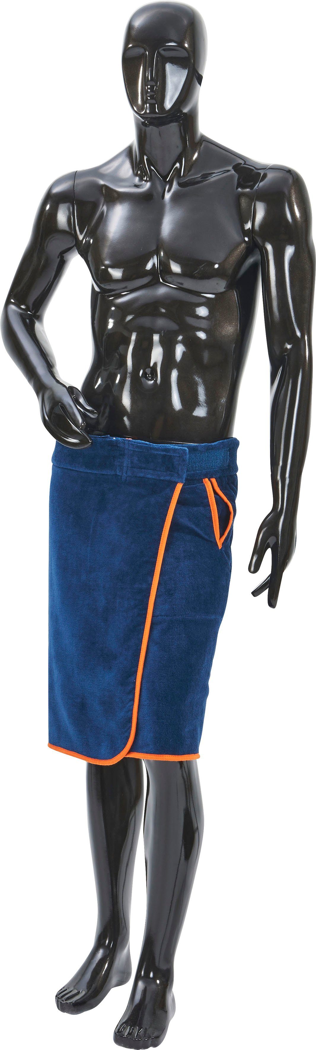 done.® Kilt Kuuma, Kurzform, Veloursfrottier, mit Klettverschluss und Reißverschluss-Tasche