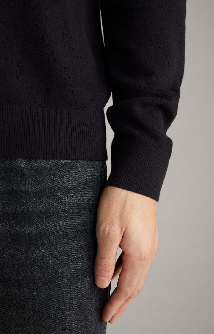 Cornflower-Pullover Ravon in Schwarz gemustert