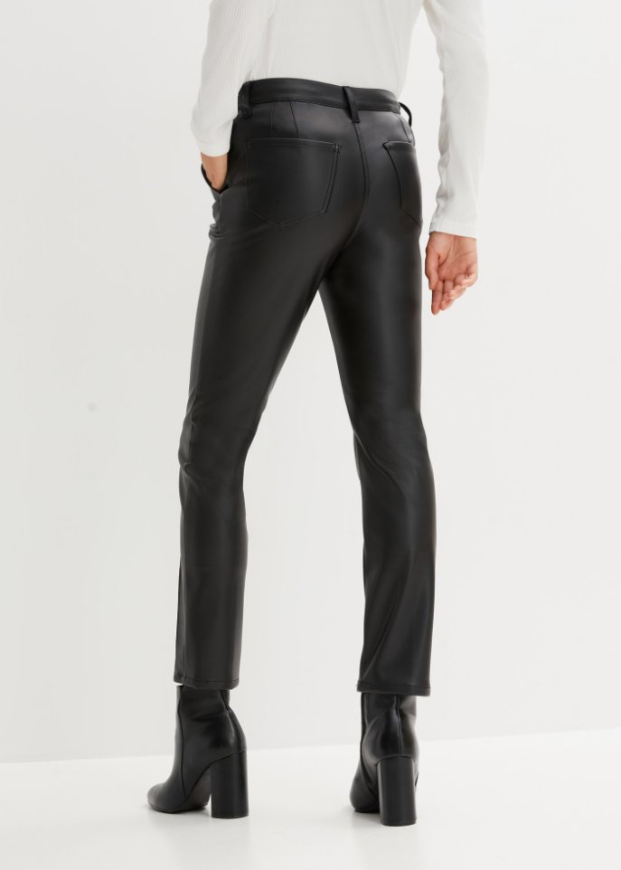 Lederimitat-Hose mit Biesen