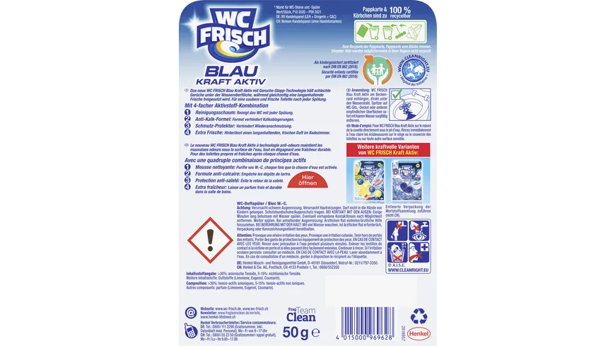 WC FRISCH Kraft Aktiv Blauspüler Ozeanfrische