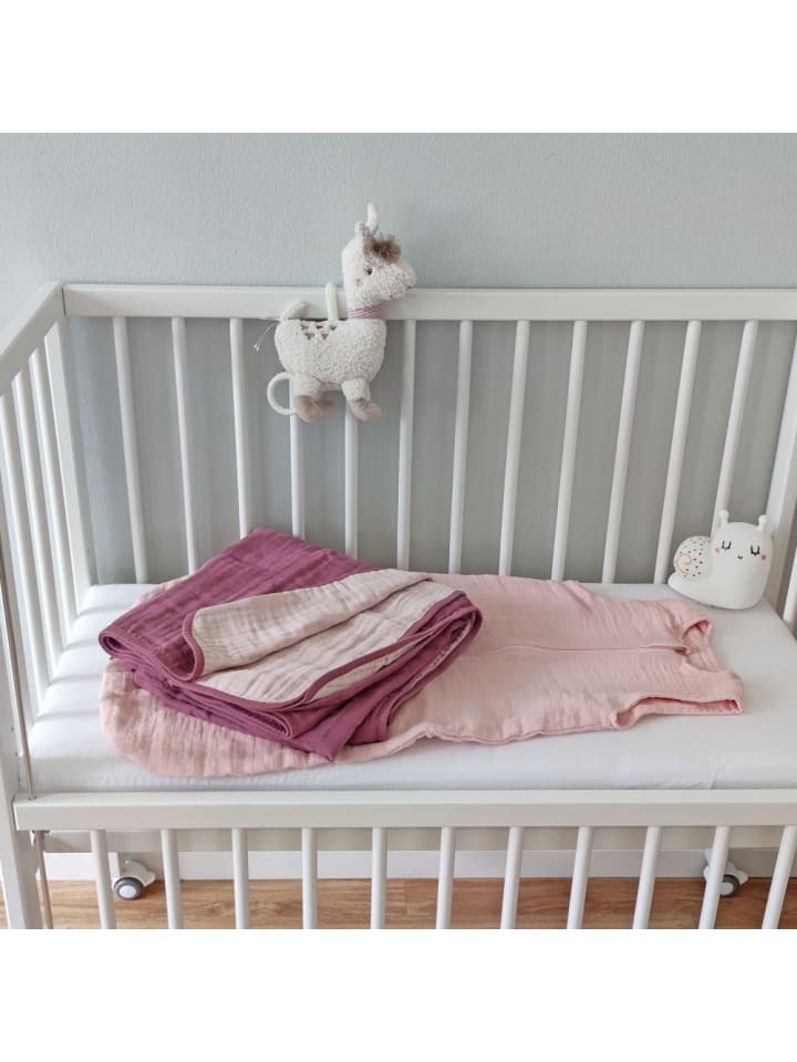 Makian Wende-Kuscheldecke / Babydecke Mull in rosa,lila günstig kaufen onesize