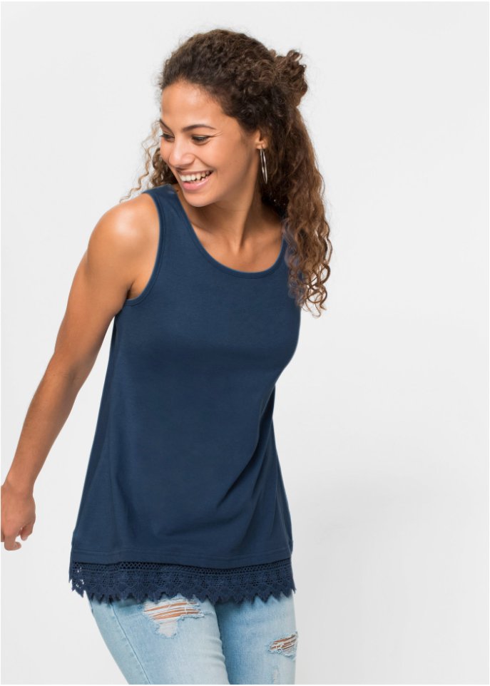 Top mit Spitze (2er-Pack)