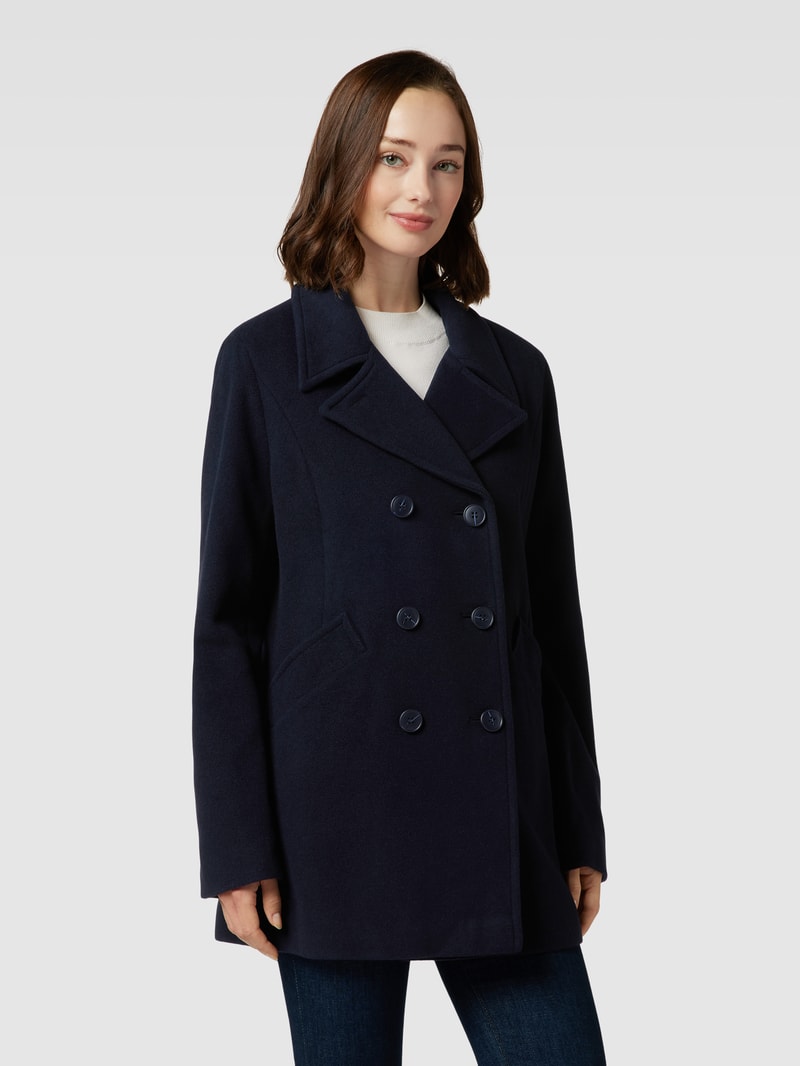 Jacke mit doppelreihiger Knopfleiste in marineblau