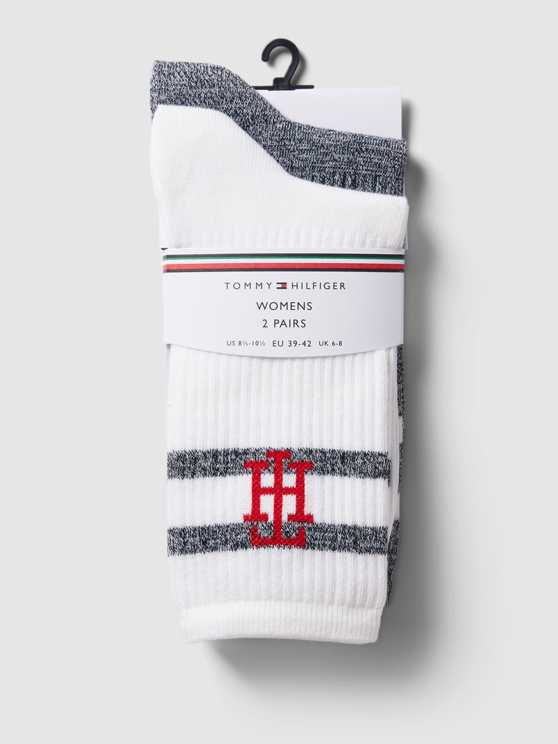 Socken mit Label-Details im 2er-Pack in marineblau