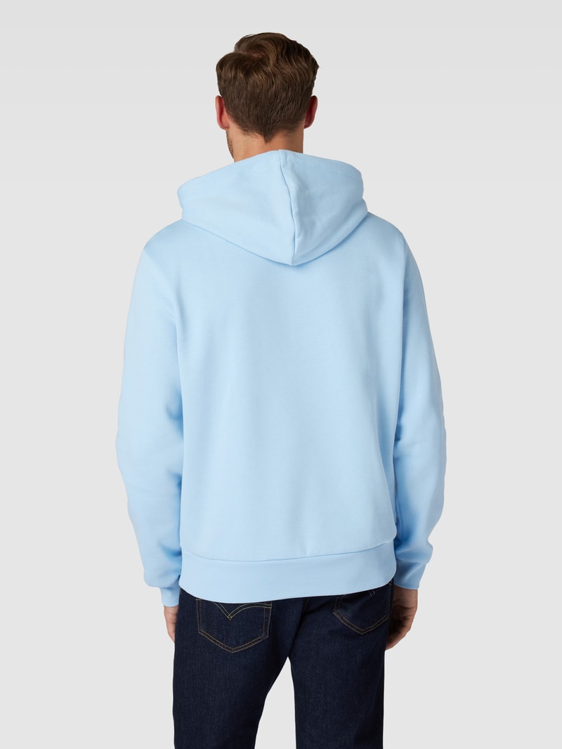Hoodie mit Label-Detail in hellblau