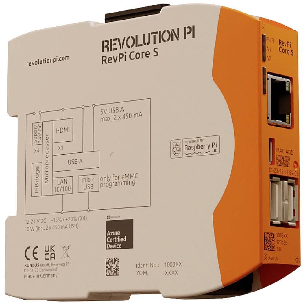 Revolution Pi by Kunbus KUNBUS PR 100359 SPS-Steuerungsmodul 12 V, 24 V Barebone-PC