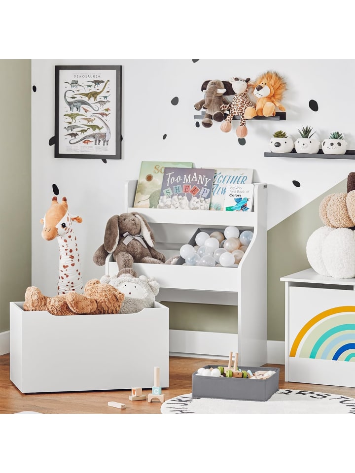 SoBuy Bücherregal in Weiß - (B)63 x (H)80 x (T)32cm günstig kaufen onesize