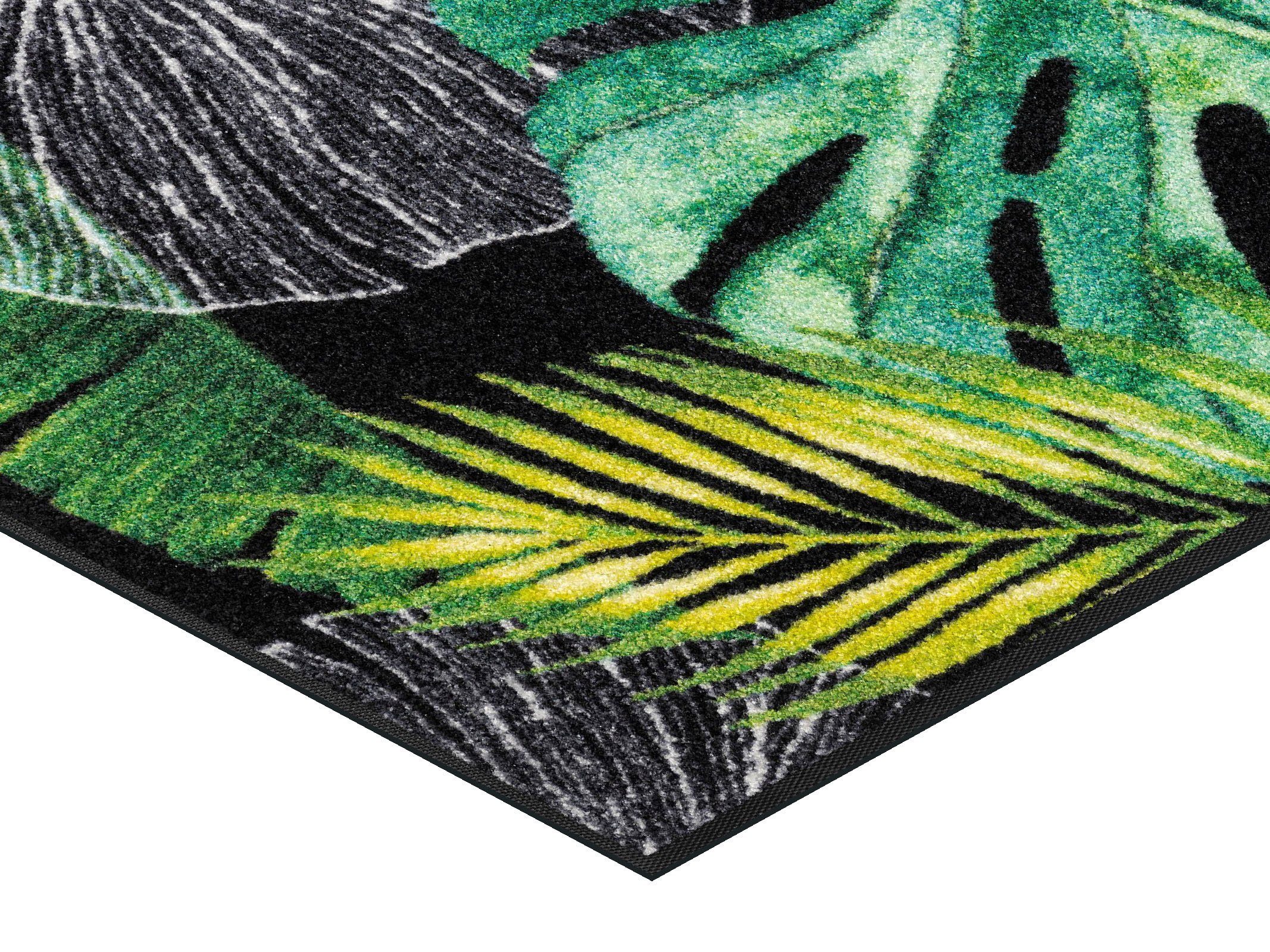 Läufer Neoflora, wash+dry by Kleen-Tex, rechteckig, Höhe: 7 mm, Schmutzfangläufer, Motiv Blätter Monstera, rutschhemmend, waschbar