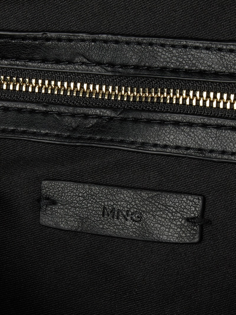 Handtasche in Leder-Optik Modell 'Pia' in schwarz