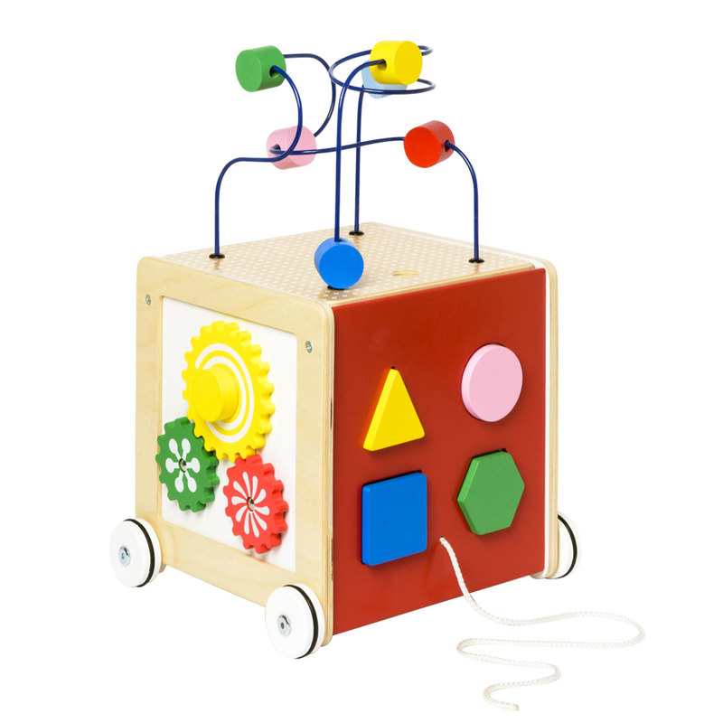 Cube d'activité à tirer en bois Oxybul