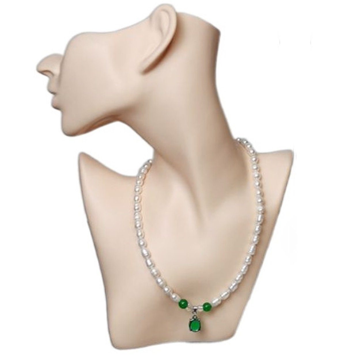 BAYLI Schmuckständer 2x Schmuckbüste Hautfarbe, Schmuck-Mannequin Büste als Schmuckständer