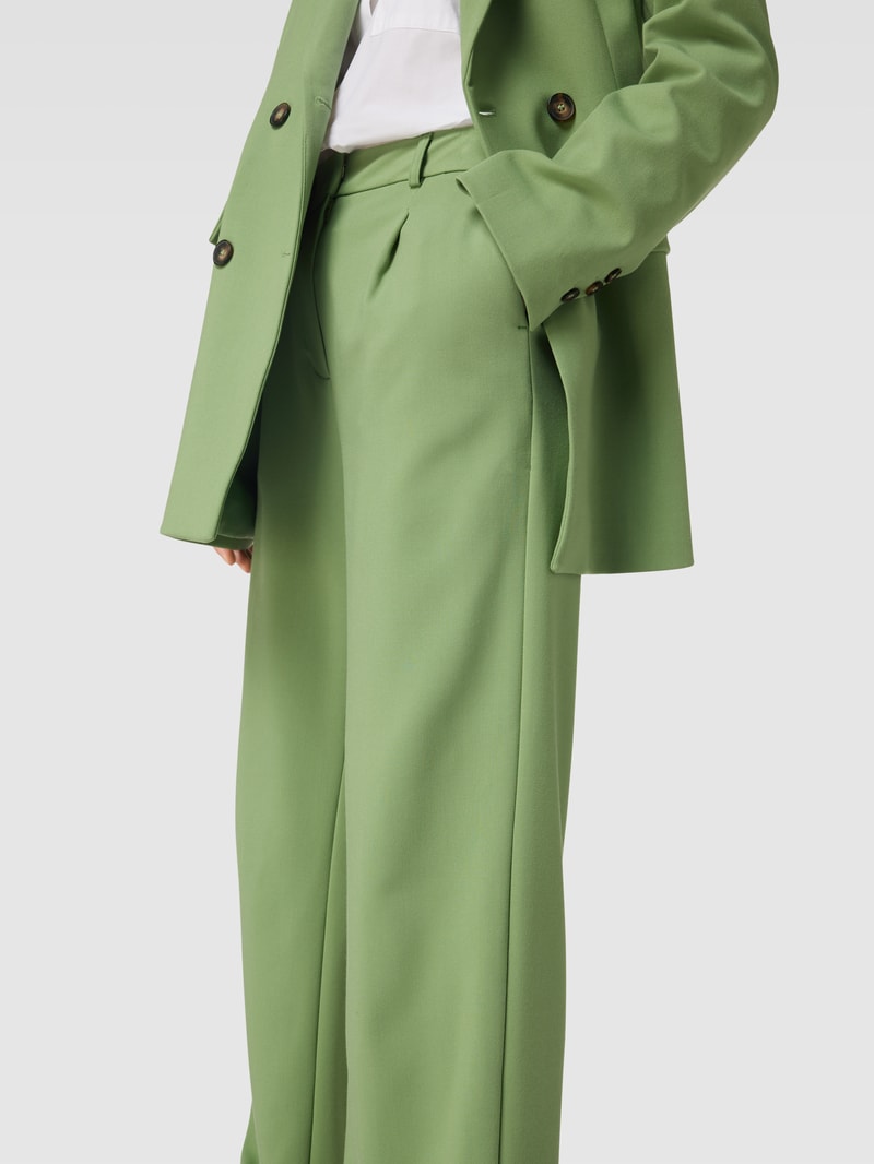 Hose mit Bundfalten in mint