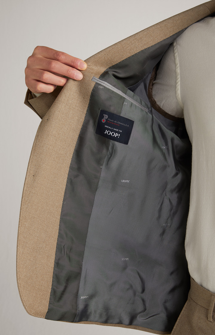 Flanell-Anzug Haspar-Bloom in Beige meliert