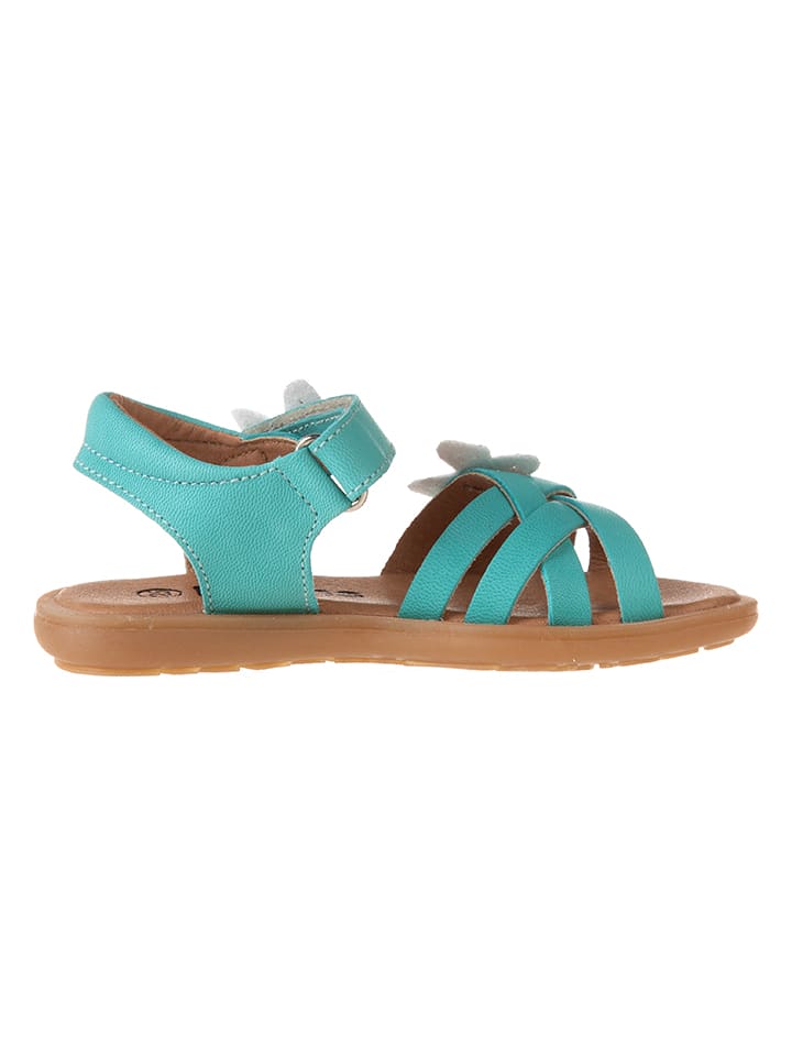 kmins Leder-Sandalen in Türkis günstig kaufen