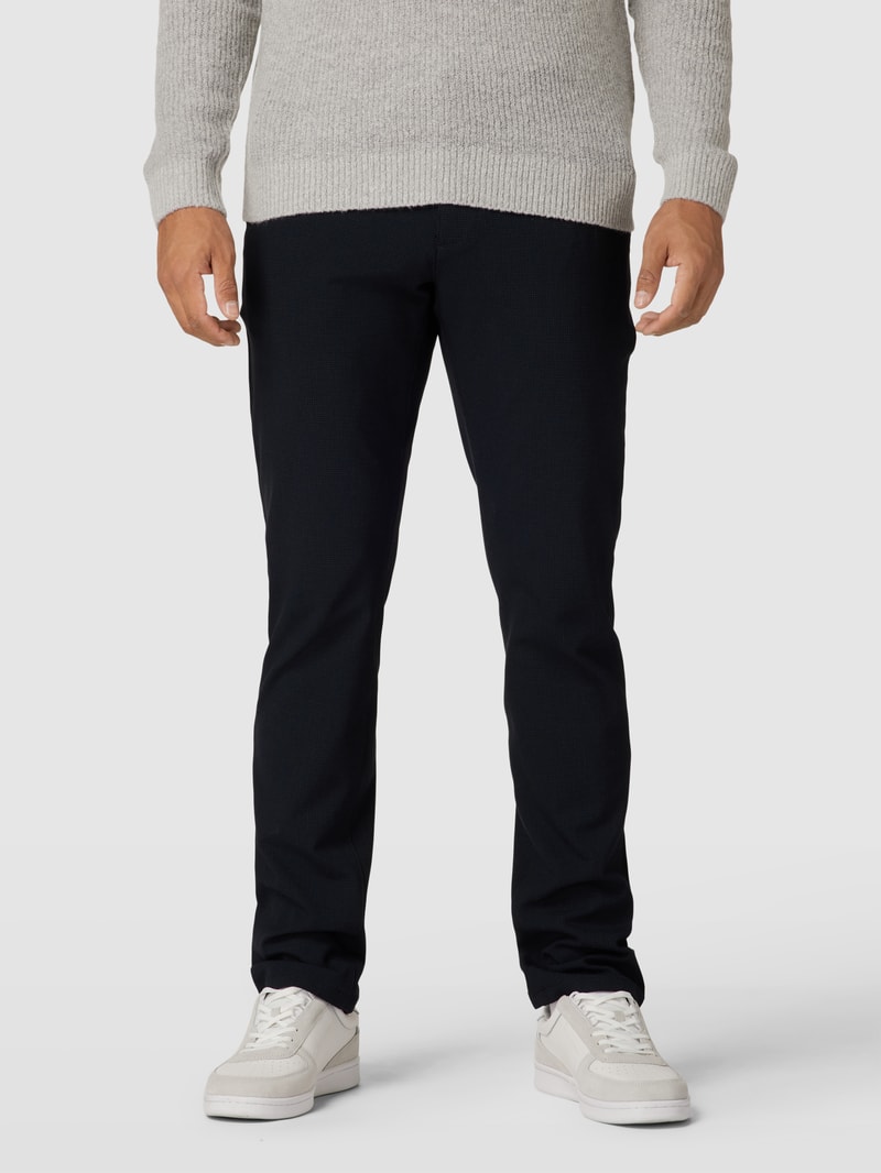 Stoffhose mit französischen Eingrifftaschen in marineblau