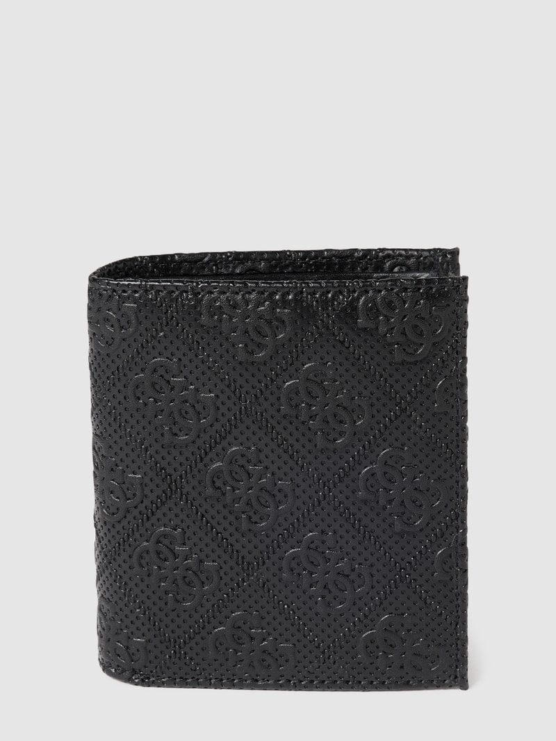 Portemonnaie mit Strukturmuster in schwarz