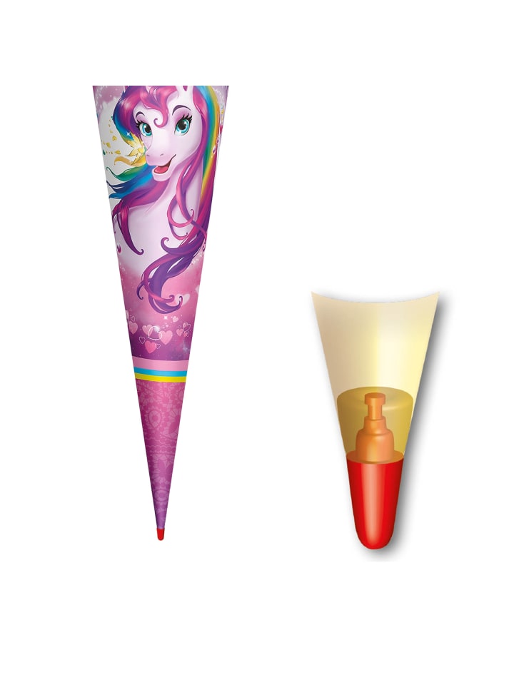 ROTH Schultüte groß Einhornportrait 70 cm in Rosa günstig kaufen onesize