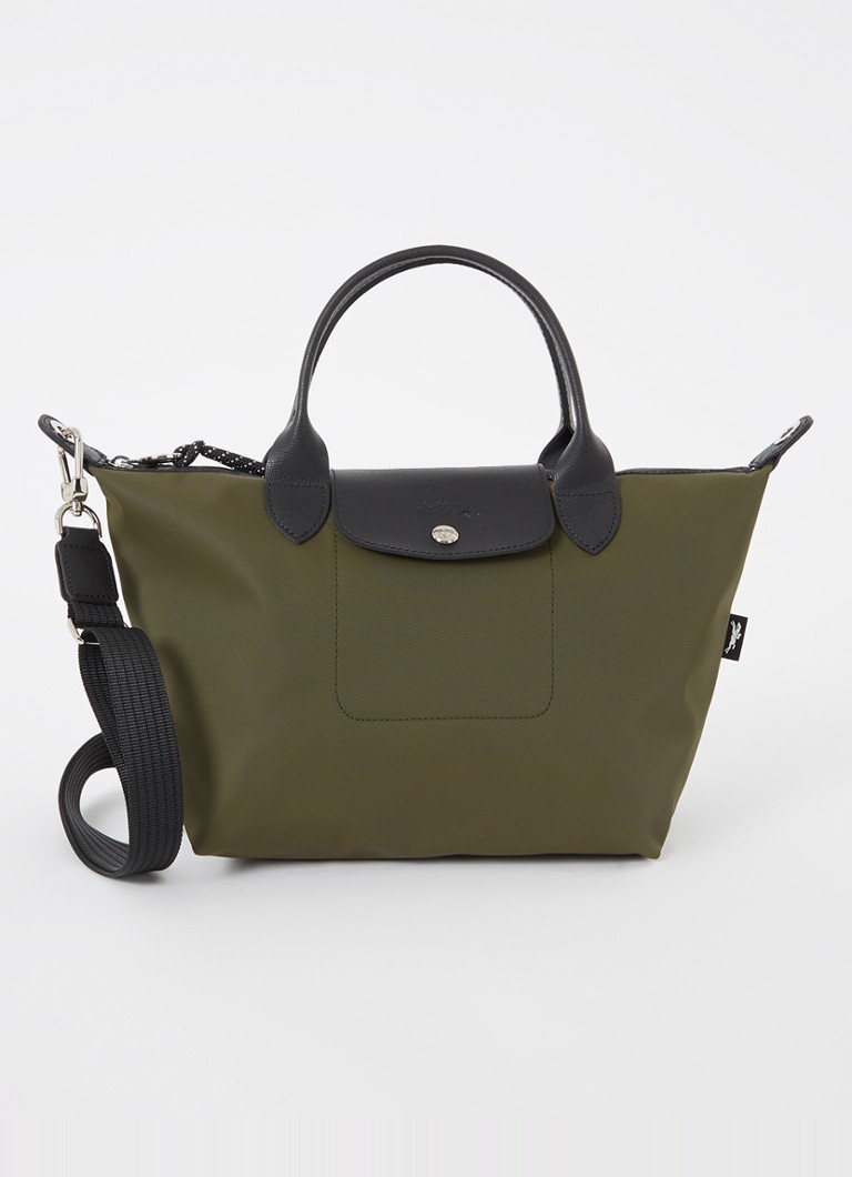 Geantă Longchamp Le Pliage Energy S din pânză cu detalii din piele.