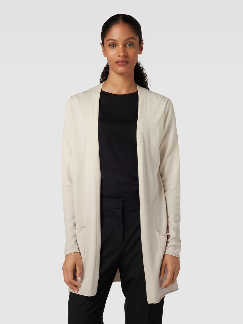 Strickjacke mit offener Vorderseite in stein