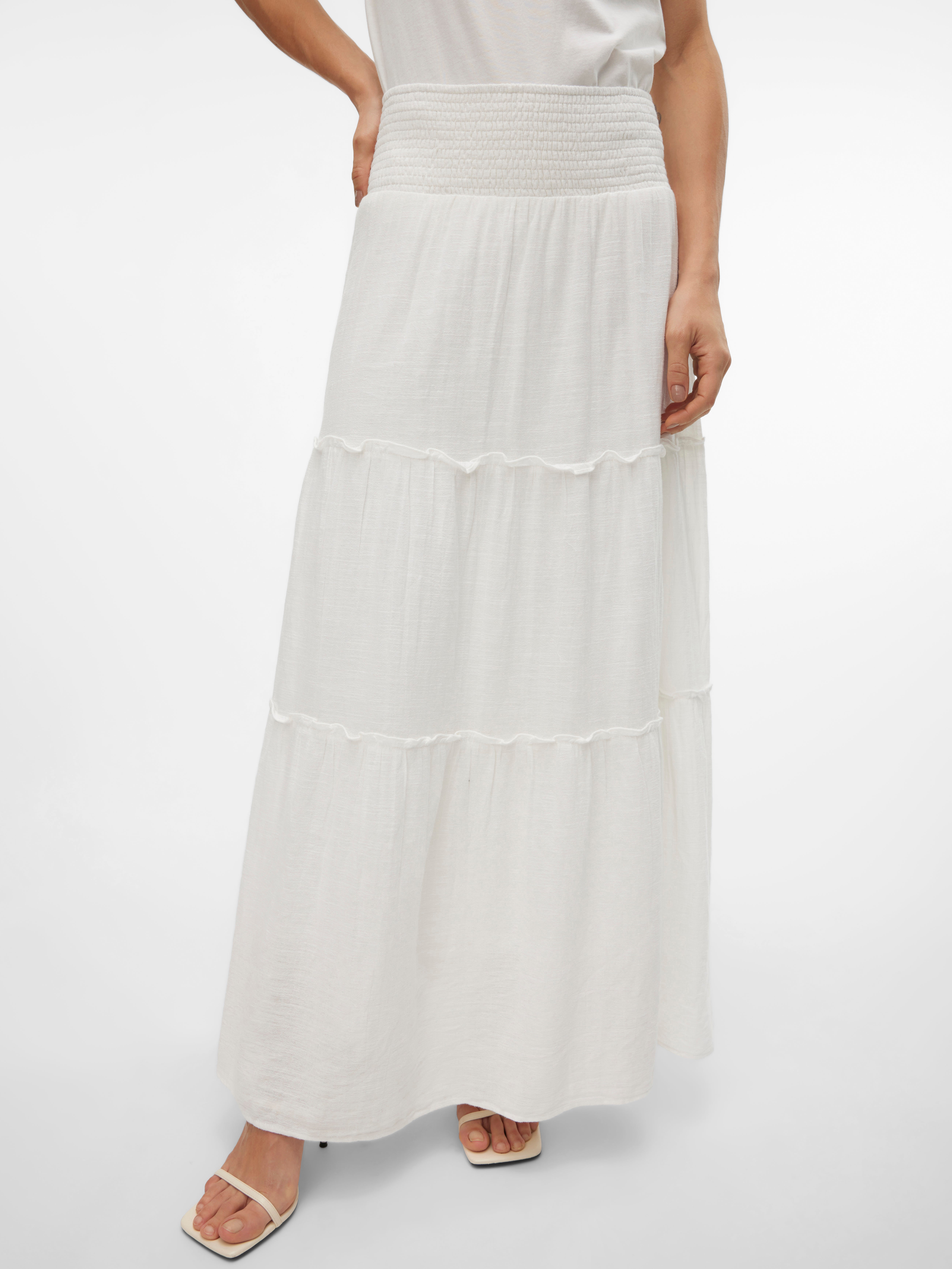 VMKEELEY Hohe Taille Langer Rock