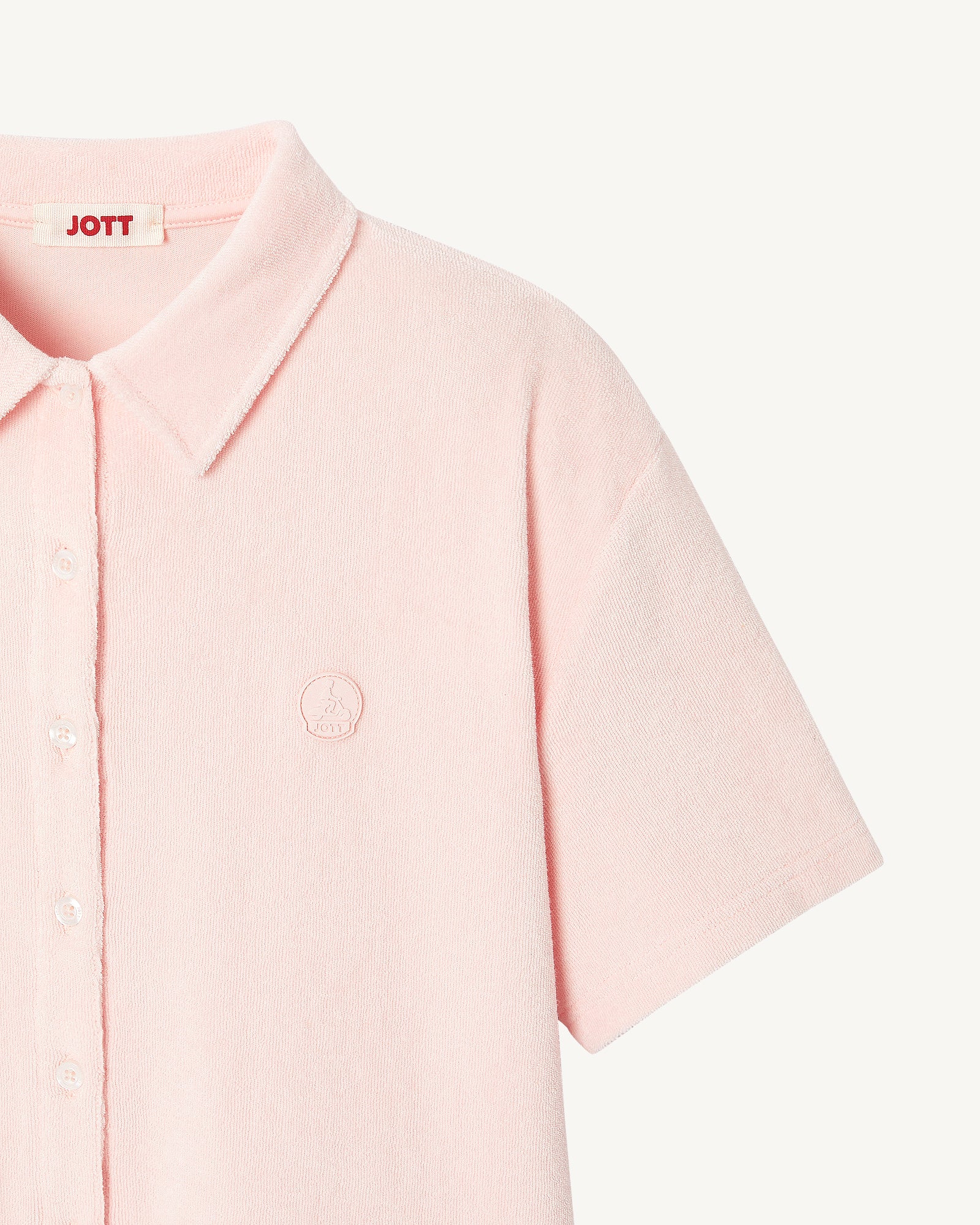 Chemise courte éponge Rose clair Nova