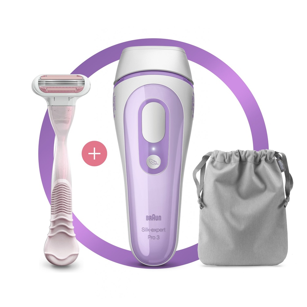 braun Braun Silk·Expert Pro 3 Épilateur Lumière Pulsée Intense IPL Dernière Génération Epilateur À Lumière Pulsée