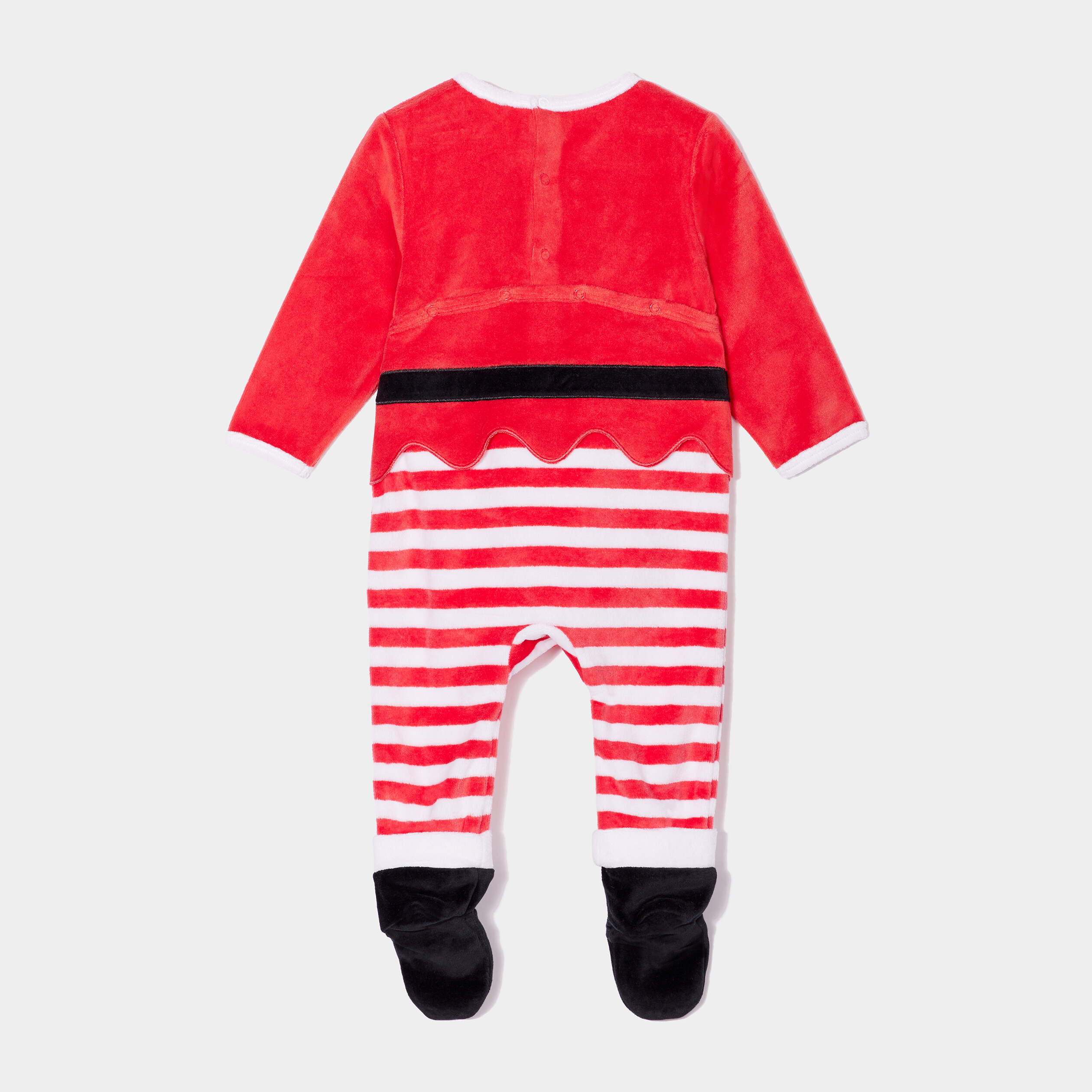 Dors-bien Noël manches longues boutonné rouge bébé | La Halle