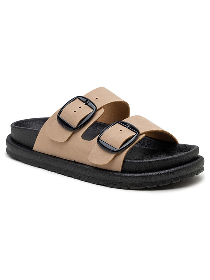 Foreverfolie Pantoletten in Beige günstig kaufen