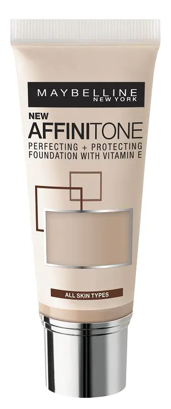 „Maybelline Affinitone“ drėkinamasis makiažo pagrindas, 14 kreminės smėlio spalvos
